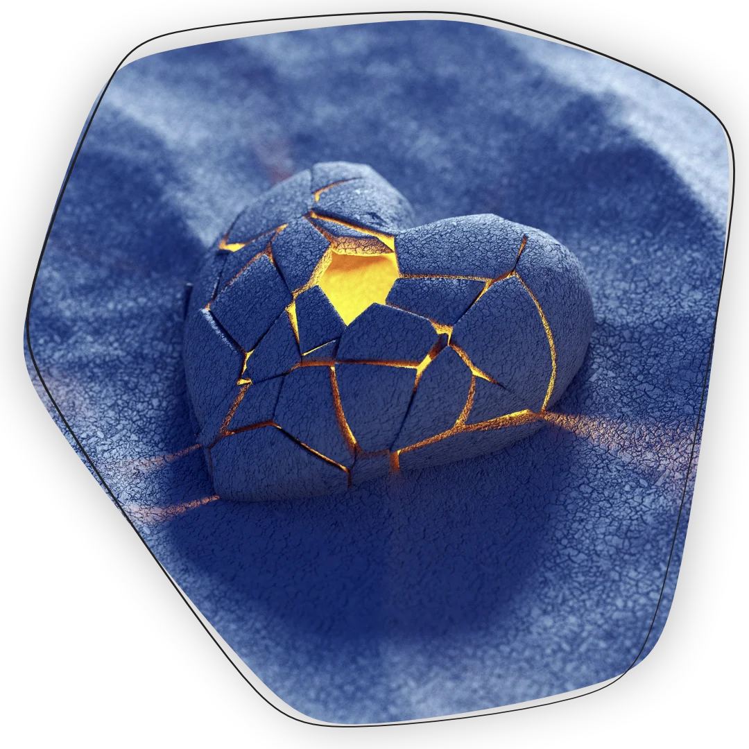 Gold Leuchtendes Blaues Herz Gold Leuchtendes Blaues Herz